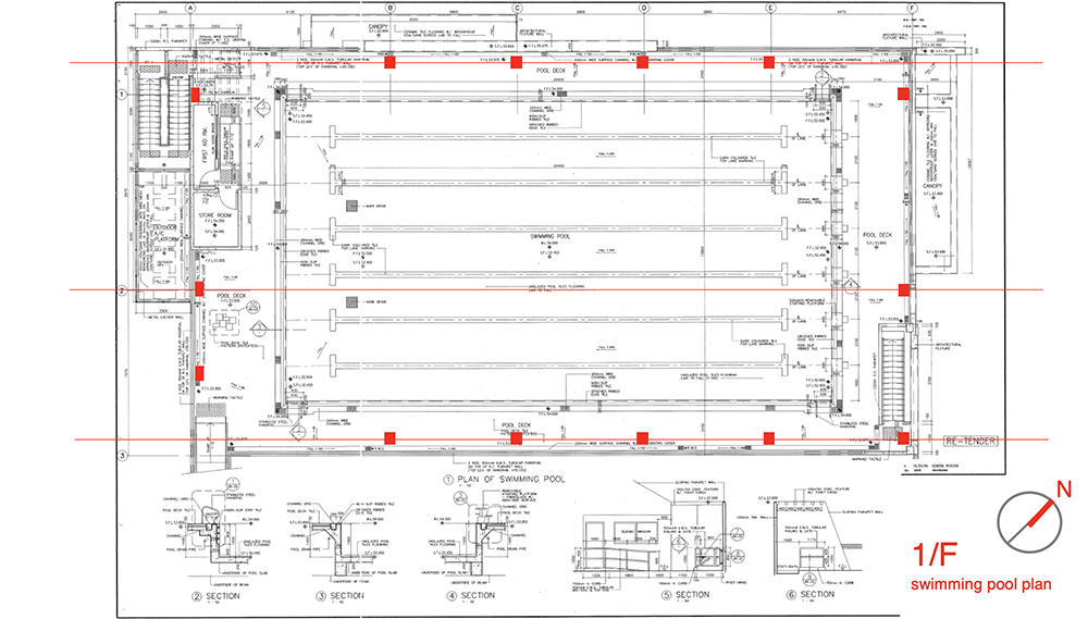 plan of the swimming pool level